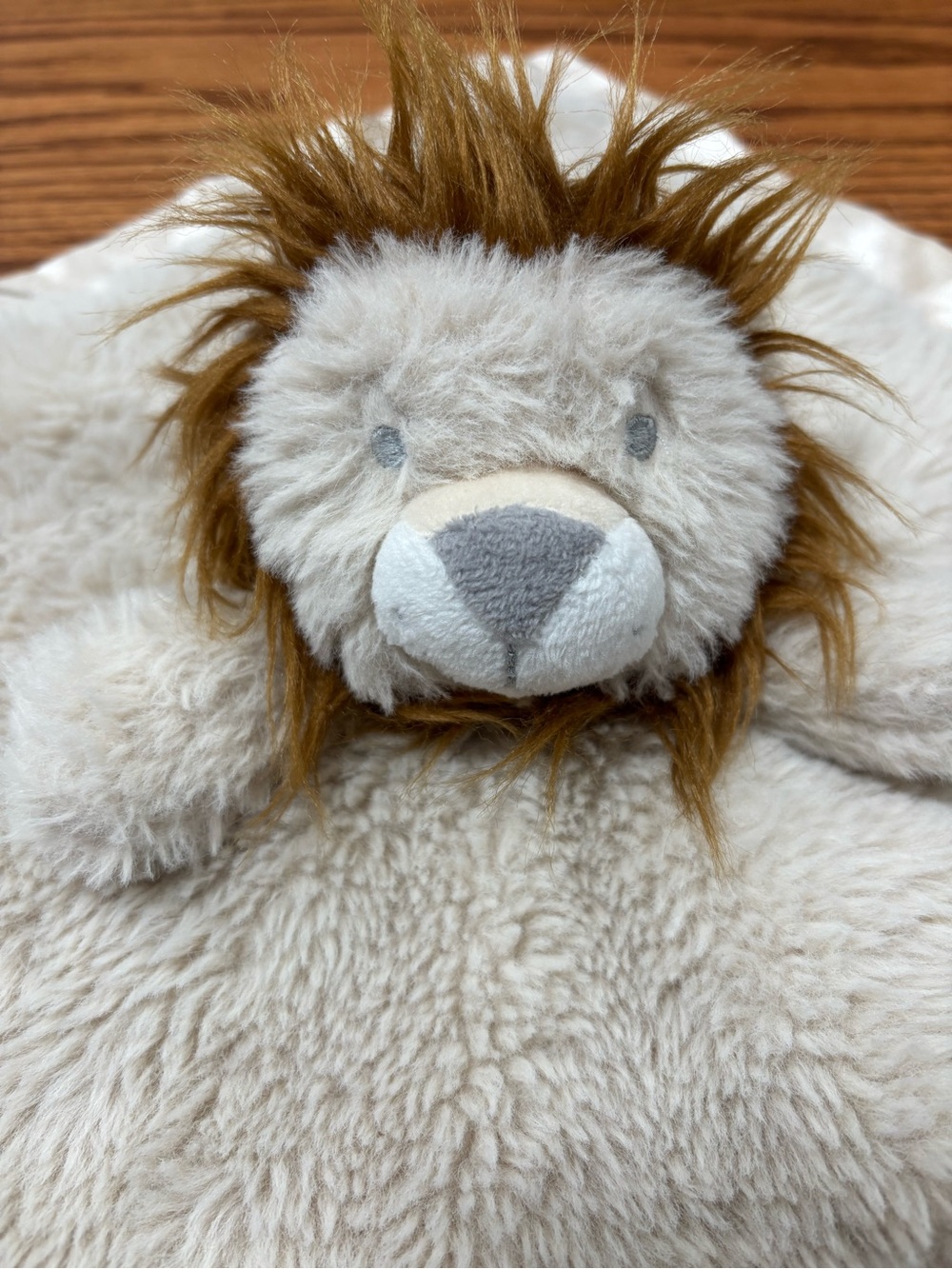 Cloud Island Target Lion Plush Beige Baby Lovey Satin Edge & Back